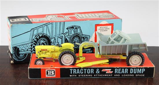 A Britains 9630 tractor and rear dump,